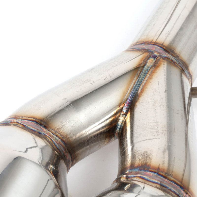 Subaru WRX Performance Exhaust - BLOX Racing - Muffler Delete / Axle Back Single Wall 4in - Polished Tips - `22-`27